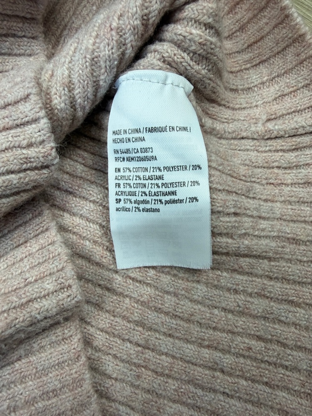 American Eagle Ribbed Sweater Spaghetti Strap Tank - Blush Pink. Size‎ Large - Picture 3 of 4